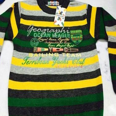 Girl Printed Stripe Pullover